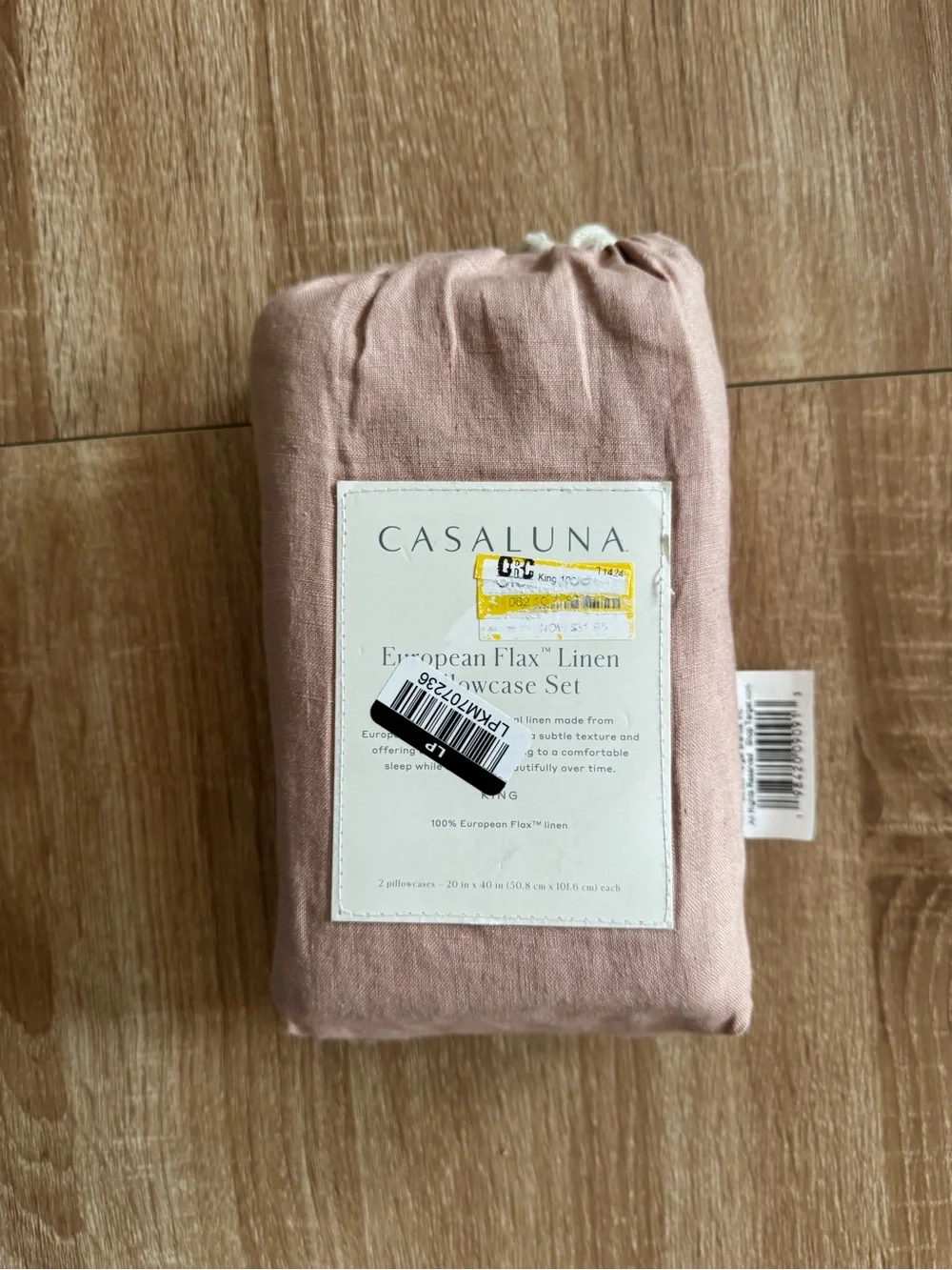 King 100% Linen Pillowcases Light Adobe Clay - Casaluna™